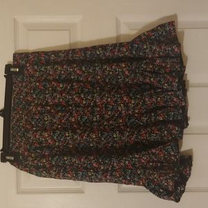 LOFT Ruffled Floral Skirt